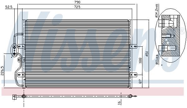 Condenseur, climatisation (Radiateur de climatisation) NISSENS ref. 94210