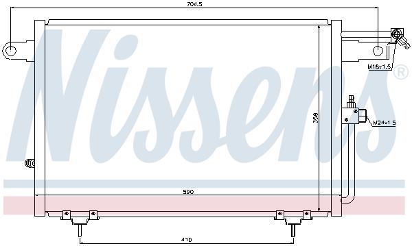 Condenseur, climatisation (Radiateur de climatisation) NISSENS ref. 94213