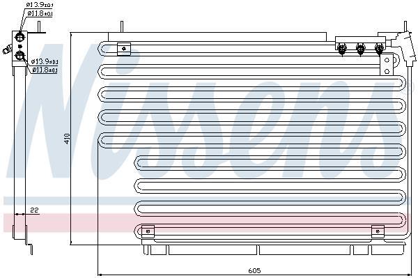 Condensador, aire acondicionado NISSENS ref. 94216