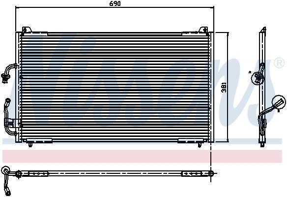 Condensador, aire acondicionado NISSENS ref. 94224