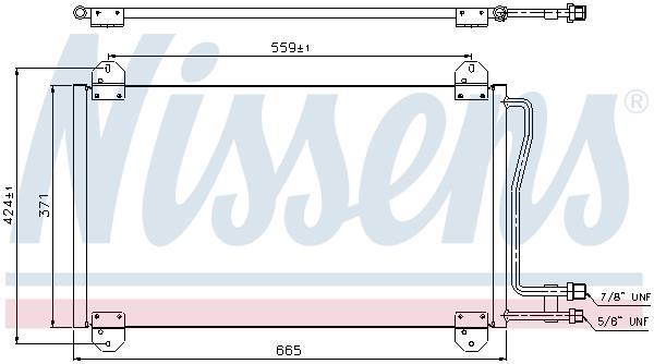 Condensador, aire acondicionado NISSENS ref. 94225