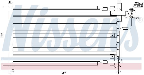 Condenseur, climatisation (Radiateur de climatisation) NISSENS ref. 94227