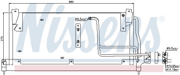 Condensador, aire acondicionado NISSENS ref. 94228