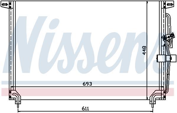 Condensador, aire acondicionado NISSENS ref. 94232