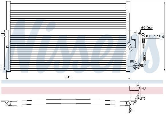 Condenseur, climatisation (Radiateur de climatisation) NISSENS ref. 94234