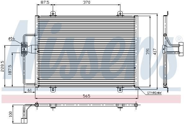 Condensador, aire acondicionado NISSENS ref. 94246