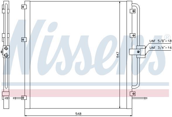 Condensador, aire acondicionado NISSENS ref. 94257