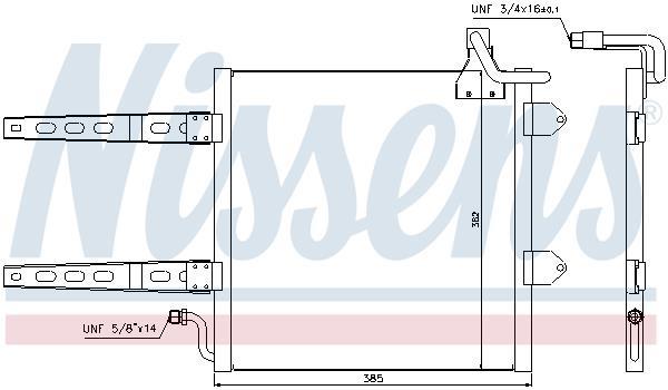 Condensador, aire acondicionado NISSENS ref. 94260