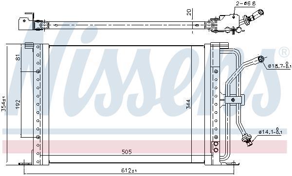 Condensador, aire acondicionado NISSENS ref. 94277