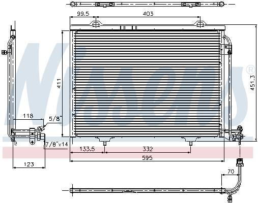 Condenseur, climatisation (Radiateur de climatisation) NISSENS ref. 94282