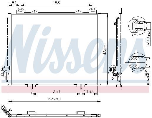 Condensador, aire acondicionado NISSENS ref. 94285