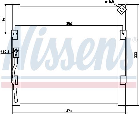 Condensador, aire acondicionado NISSENS ref. 94289