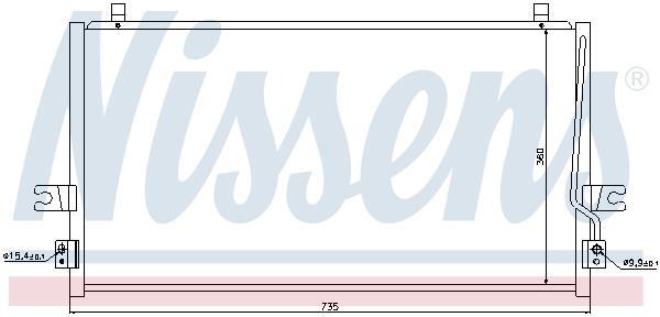 Condensador, aire acondicionado NISSENS ref. 94297