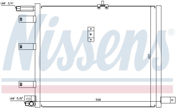 Condensador, aire acondicionado NISSENS ref. 94300
