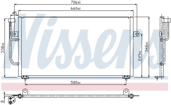 Condensador, aire acondicionado NISSENS ref. 94306