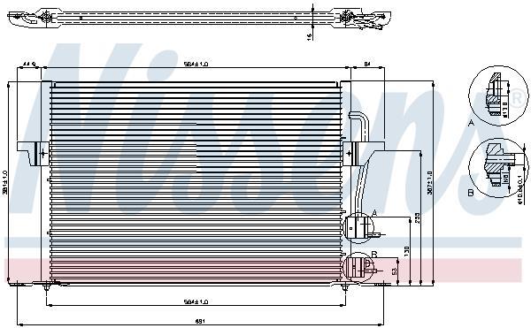 Condensador, aire acondicionado NISSENS ref. 94308
