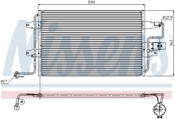 Condenseur, climatisation (Radiateur de climatisation) NISSENS ref. 94310