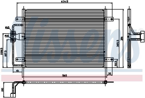 Condensador, aire acondicionado NISSENS ref. 94323
