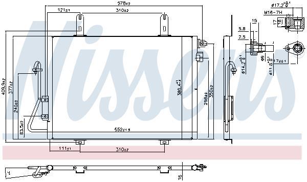 Condensador, aire acondicionado NISSENS ref. 94324