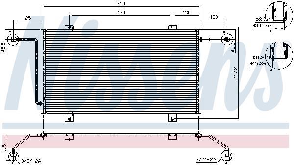 Condensador, aire acondicionado NISSENS ref. 94326