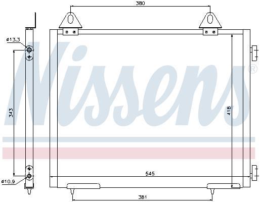 Condenseur, climatisation (Radiateur de climatisation) NISSENS ref. 94327