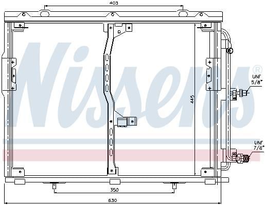 Condensador, aire acondicionado NISSENS ref. 94330