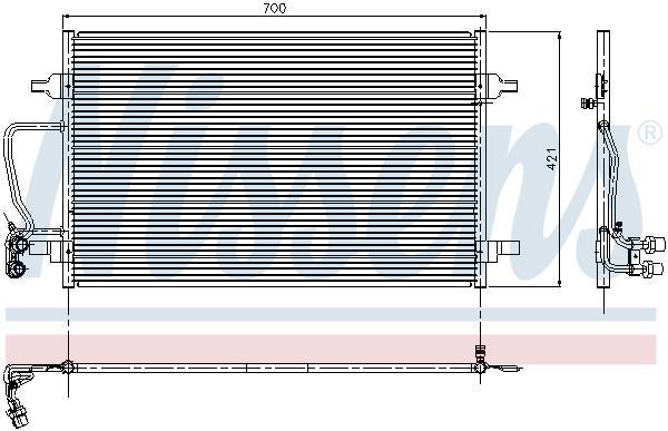 Condensador, aire acondicionado NISSENS ref. 94345