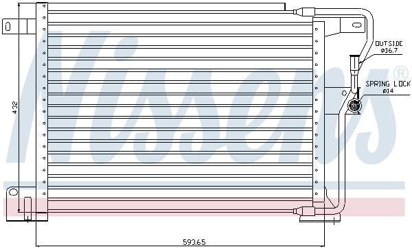 Condenseur, climatisation (Radiateur de climatisation) NISSENS 94346