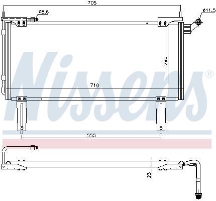 Condenseur, climatisation (Radiateur de climatisation) NISSENS ref. 94351