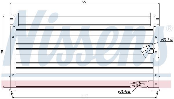 Condenseur, climatisation (Radiateur de climatisation) NISSENS ref. 94362