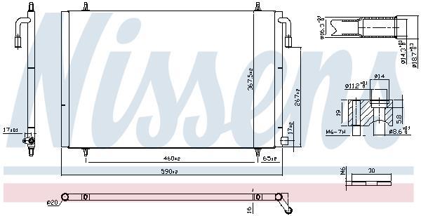 Condenseur, climatisation (Radiateur de climatisation) NISSENS ref. 94392