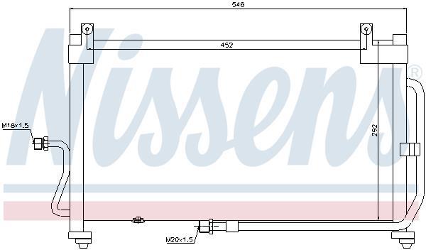 Condensador, aire acondicionado NISSENS ref. 94411