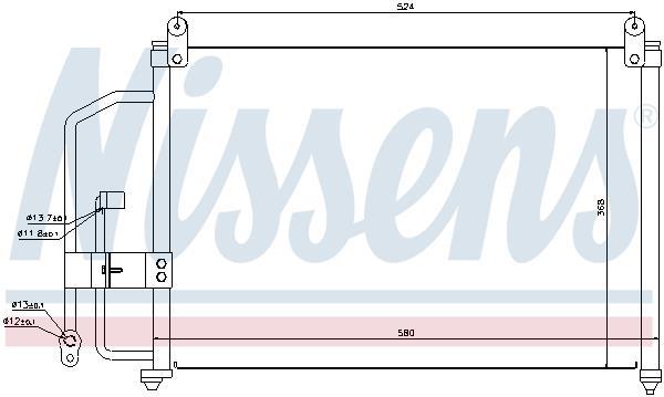 Condensador, aire acondicionado NISSENS ref. 94412