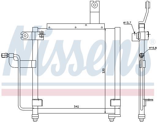 Condensador, aire acondicionado NISSENS ref. 94423