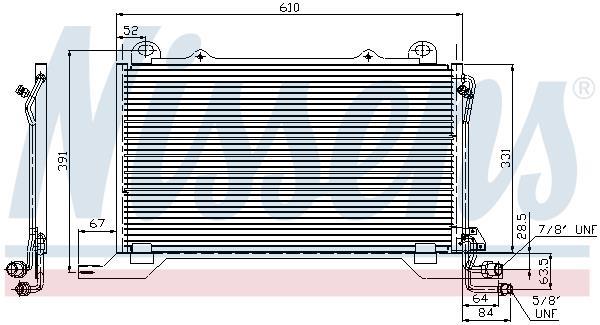 Condenseur, climatisation (Radiateur de climatisation) NISSENS ref. 94425