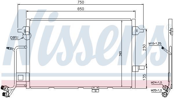 Condensador, aire acondicionado NISSENS ref. 94430