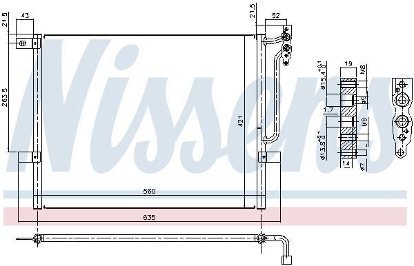Condenseur, climatisation (Radiateur de climatisation) NISSENS ref. 94431