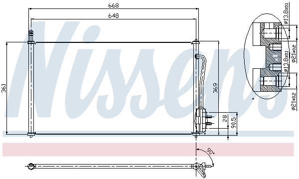 Condensador, aire acondicionado NISSENS ref. 94432