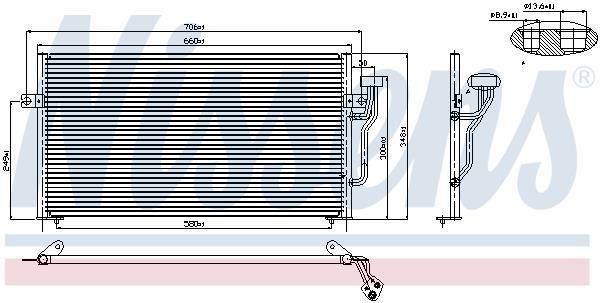 Condenseur, climatisation (Radiateur de climatisation) NISSENS ref. 94433
