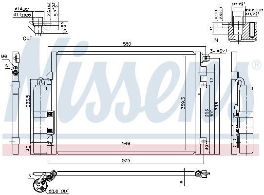 Condenseur, climatisation (Radiateur de climatisation) NISSENS ref. 94439