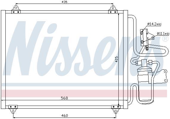 Condenseur, climatisation (Radiateur de climatisation) NISSENS ref. 94440