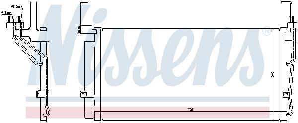 Condensador, aire acondicionado NISSENS ref. 94451