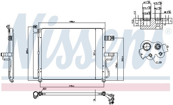Condensador, aire acondicionado NISSENS ref. 94452
