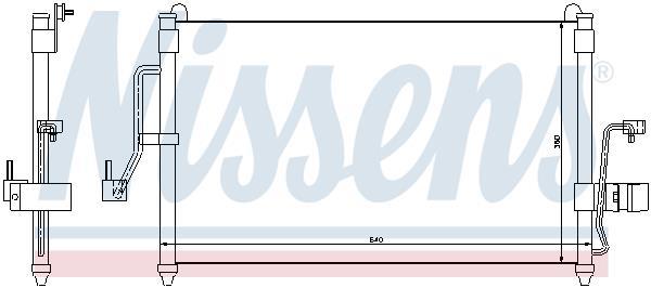Condenseur, climatisation (Radiateur de climatisation) NISSENS 94454