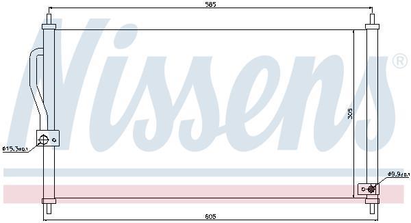 Condenseur, climatisation (Radiateur de climatisation) NISSENS ref. 94458