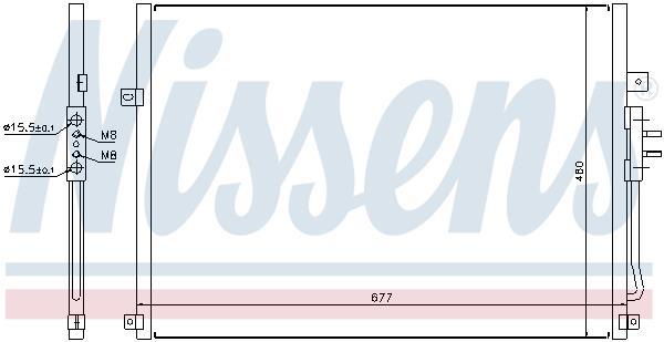 Condensador, aire acondicionado NISSENS ref. 94464