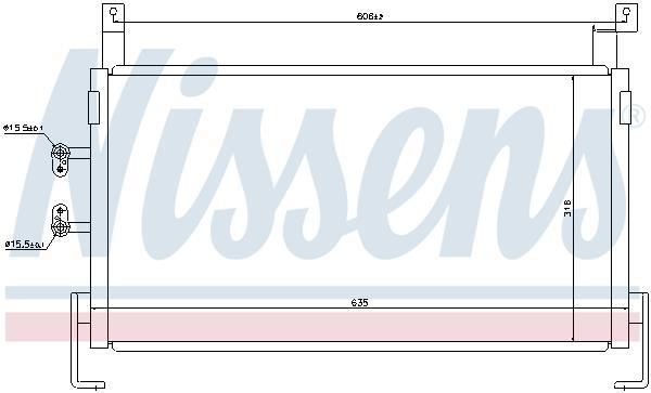 Condensador, aire acondicionado NISSENS ref. 94467