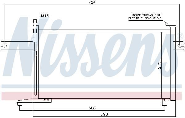 Condenseur, climatisation (Radiateur de climatisation) NISSENS ref. 94498