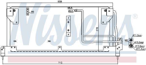Condensador, aire acondicionado NISSENS ref. 94502