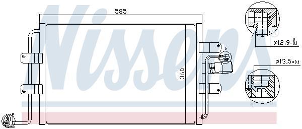 Condenseur, climatisation (Radiateur de climatisation) NISSENS 94522